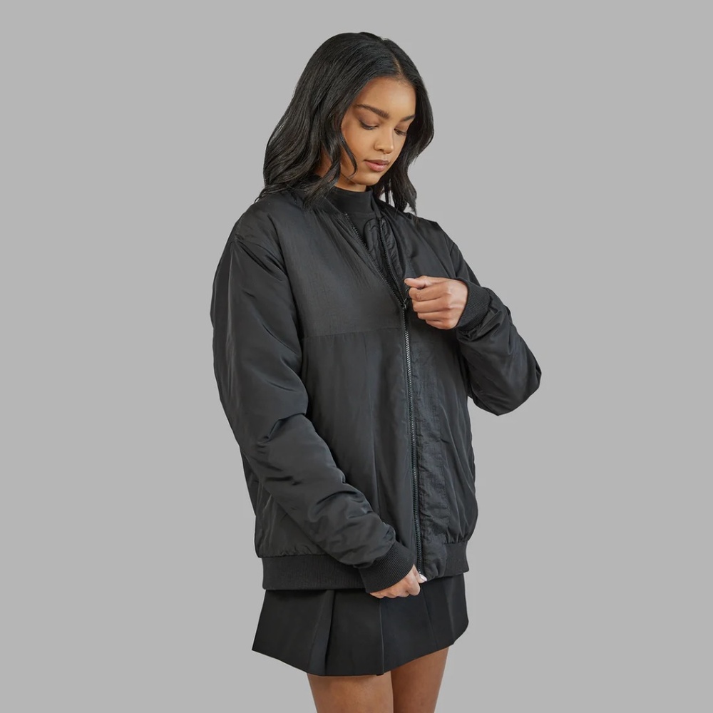 NWOT BLVCK PARIS Blvck Bold Nylon Bomber Jacket - Picture 6 of 11